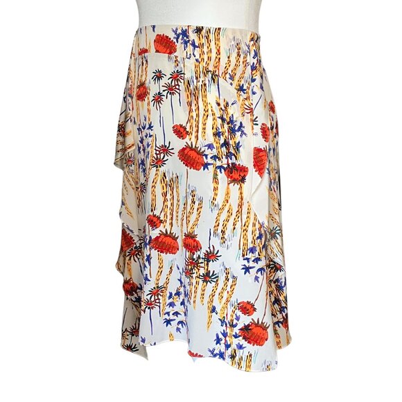 Rachel Comey 100% Silk Nightcap Midi Skirt Cactus Flower Print. Large 12. Boho - Picture 2 of 10